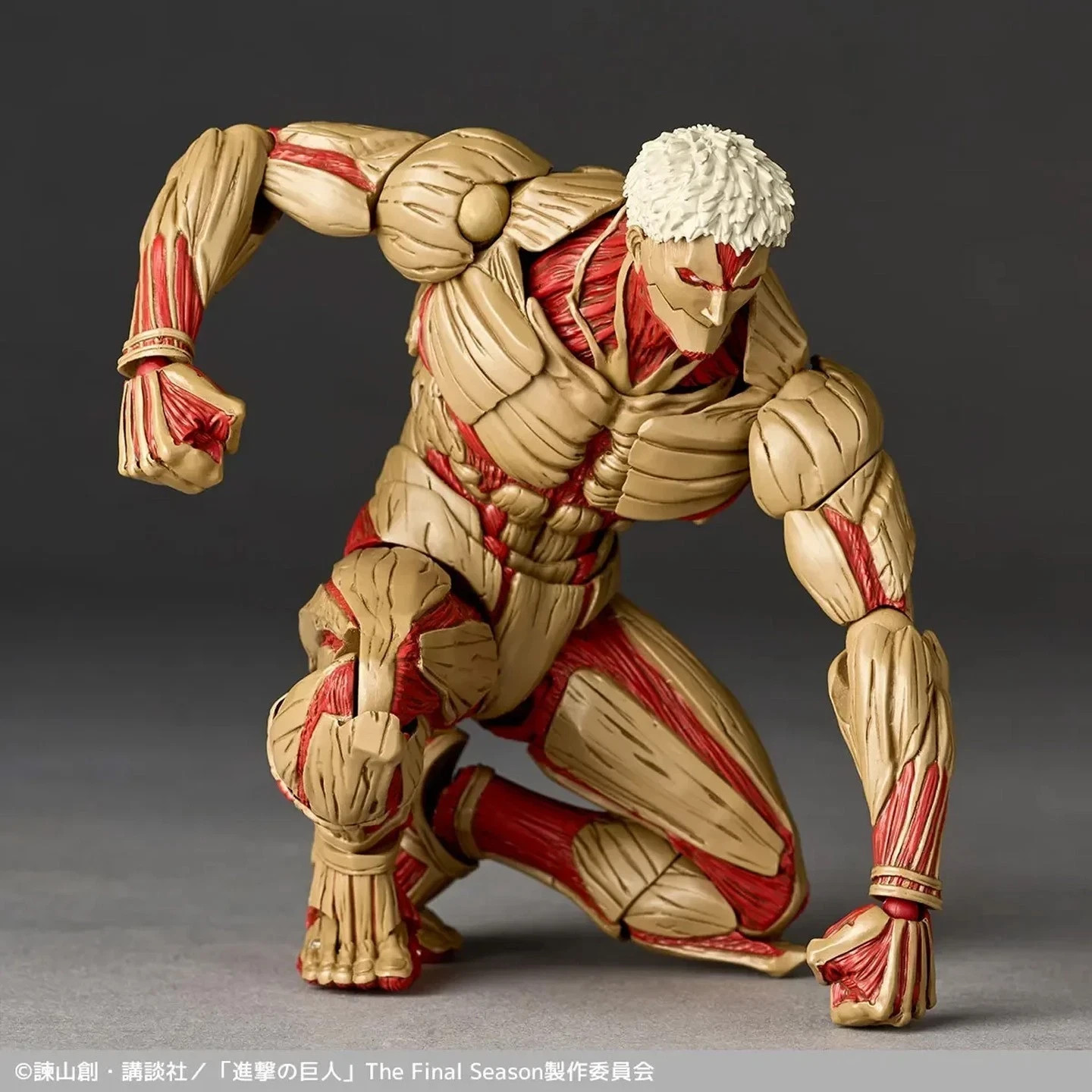 Kaiyodo Revoltech Attack on Titan Armored Titan Action Figure with Bonus Parts