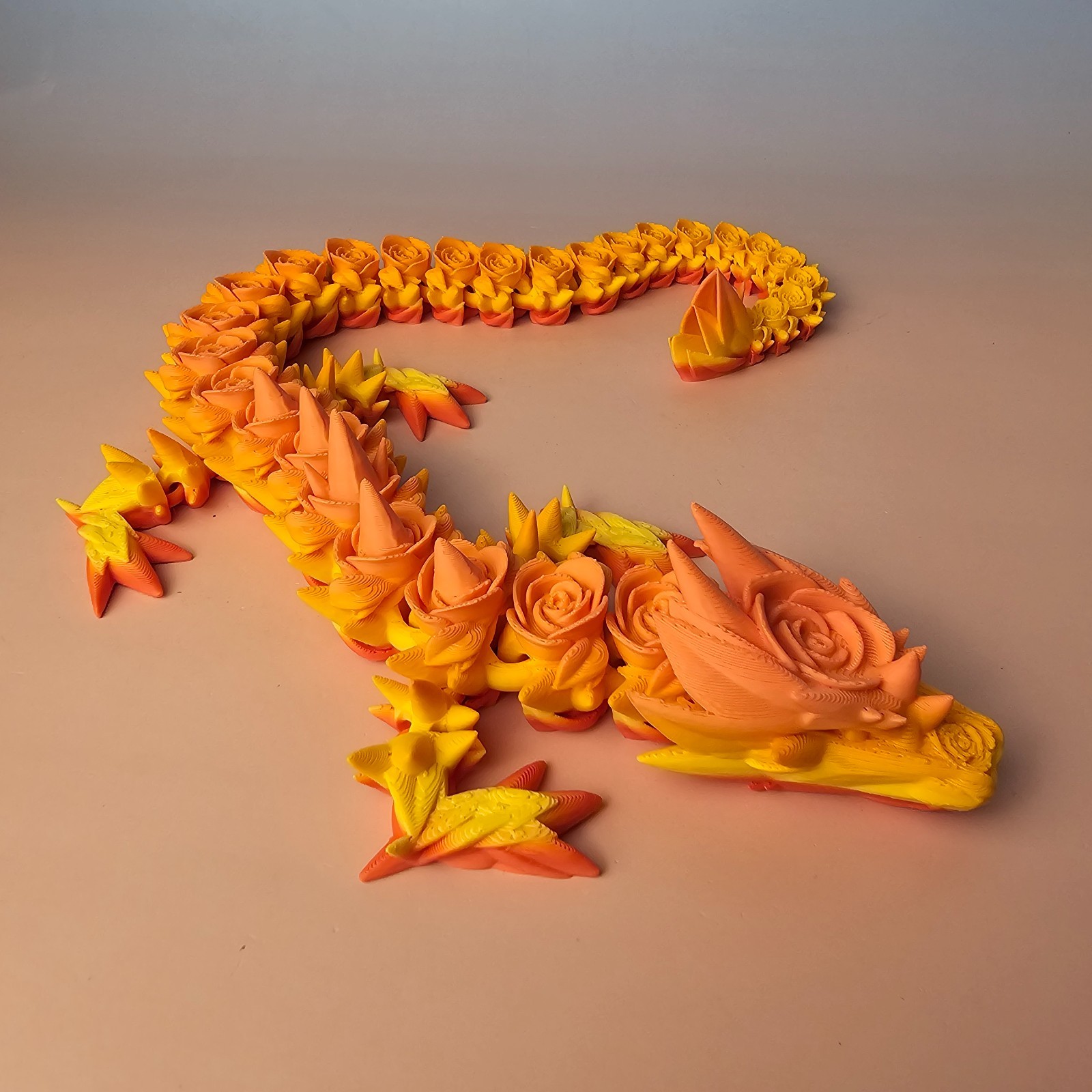 Rose Dragon 3D Printed