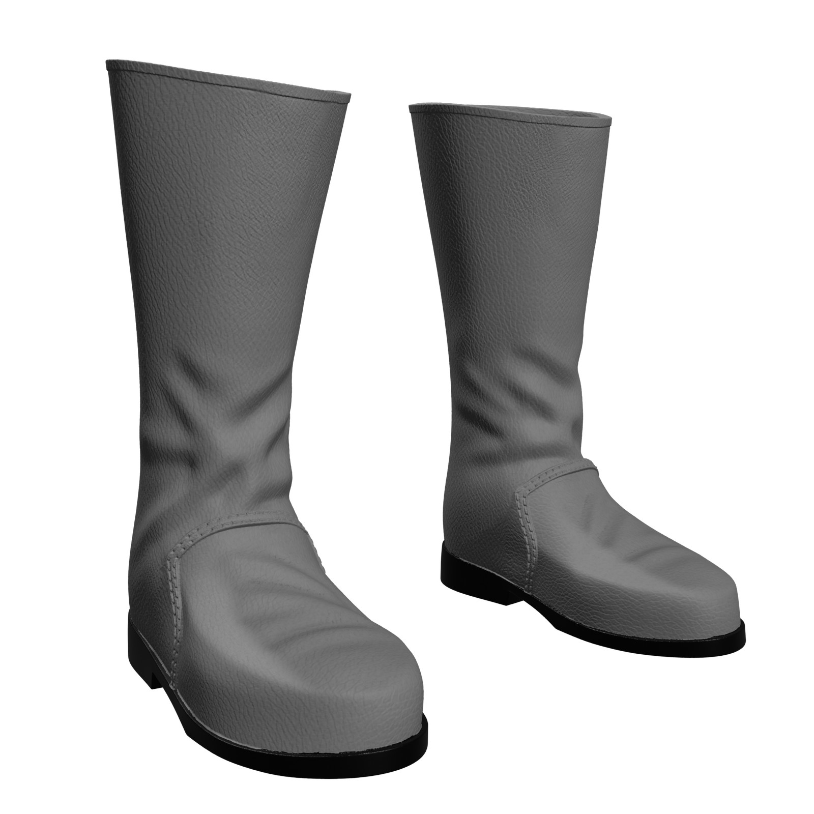 1/6 Scale Action Figure Boots: Basic Leather