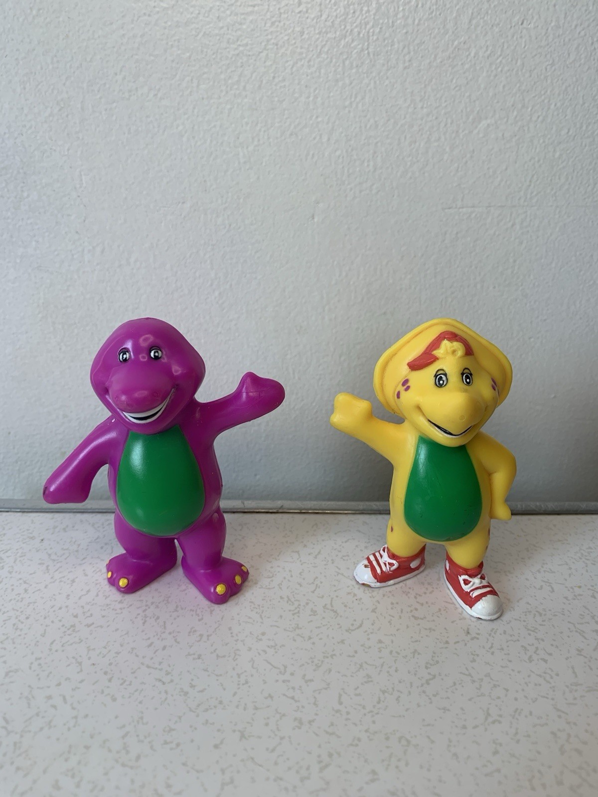 Barney BJ Figures Lyons Group 1996 Vintage Purple Dinosaur Set Of 2