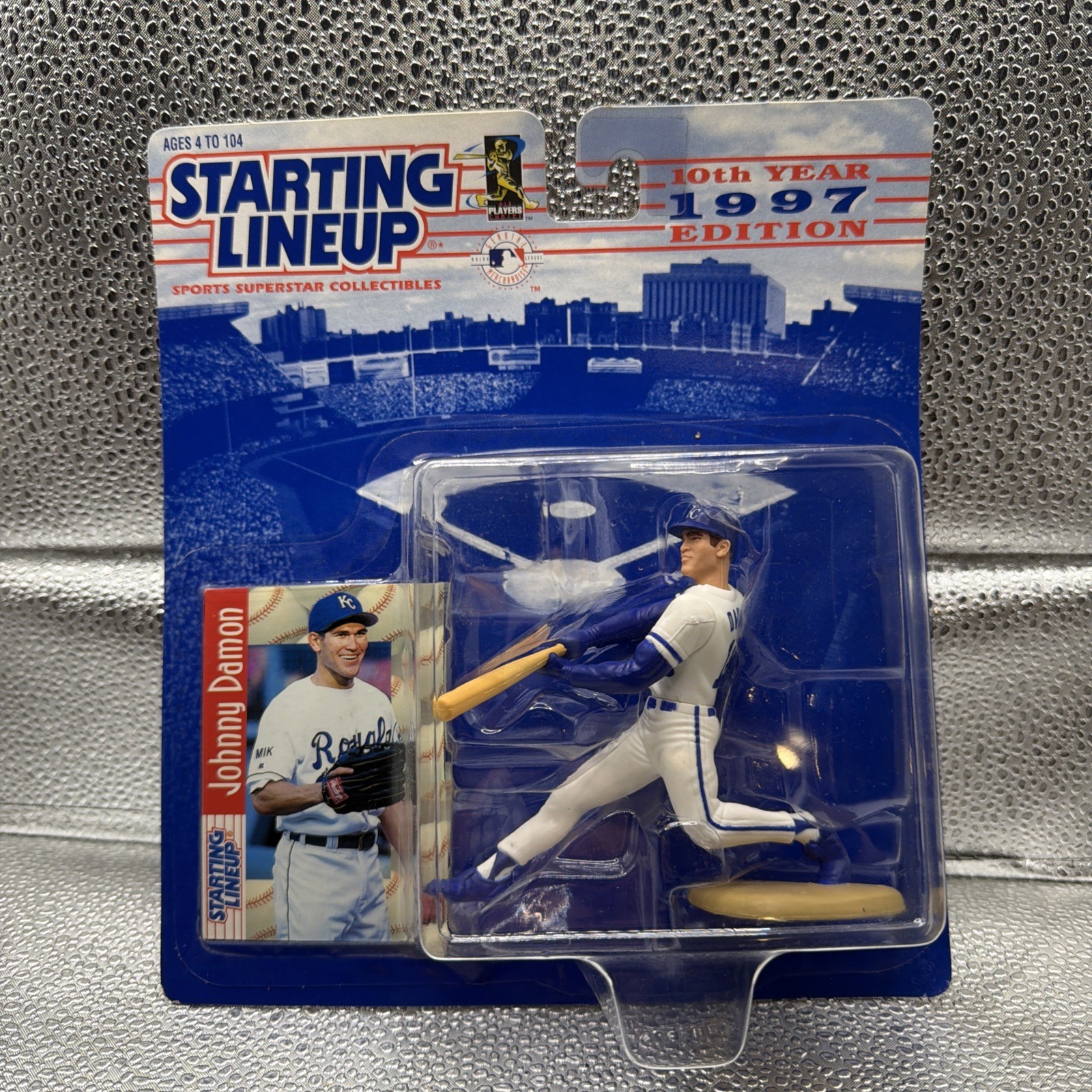 Starting Lineup 1997 MLB Johnny Damon Kansas City Royals Figure And Card B4