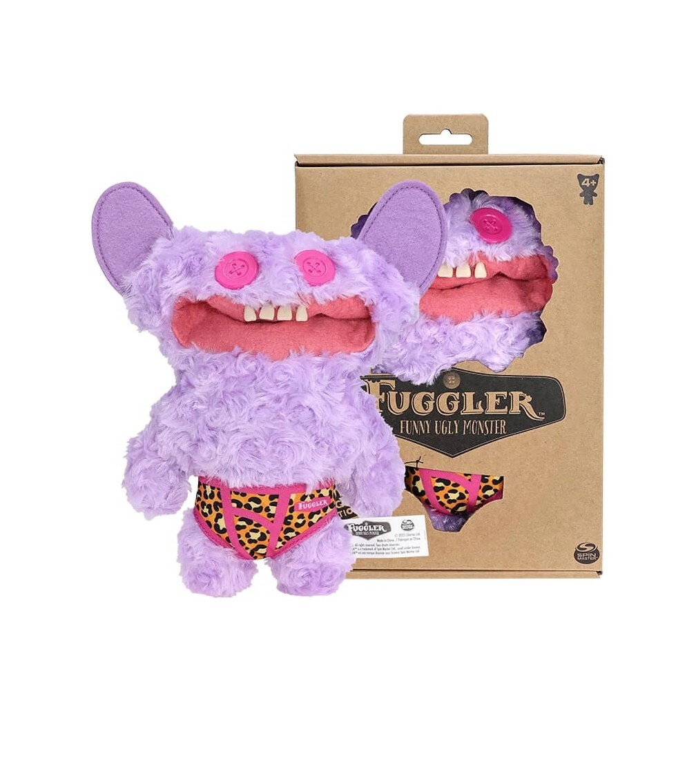 Fuggler Funny Ugly Monster – Budgie Edition 9&Prime; – Grin Grin Plush #34 Purple