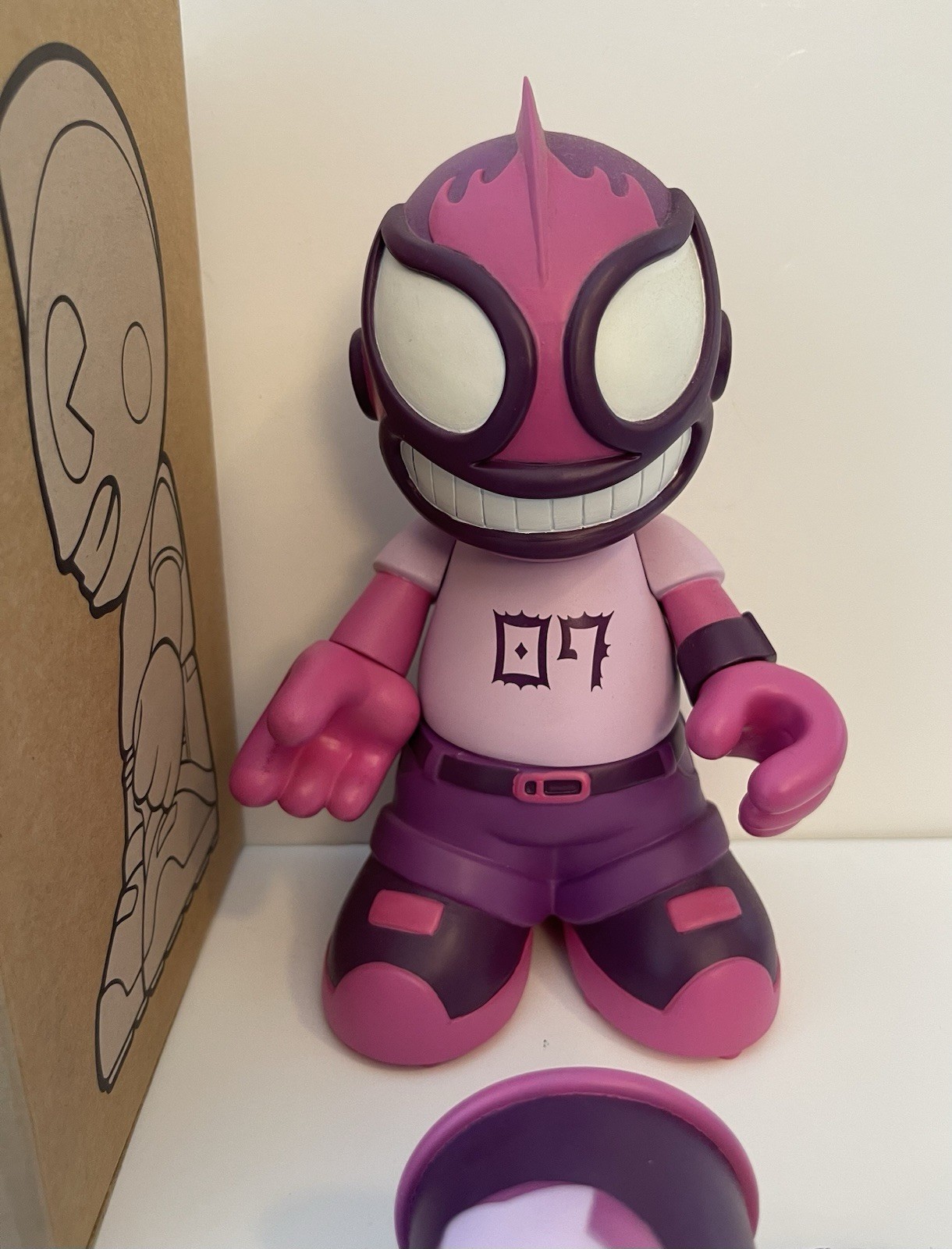 Kidrobot EL Robo Loco 07 Pink/Purple 7&Prime; Vinyl Figure Tristan Eaton 2005 LE333
