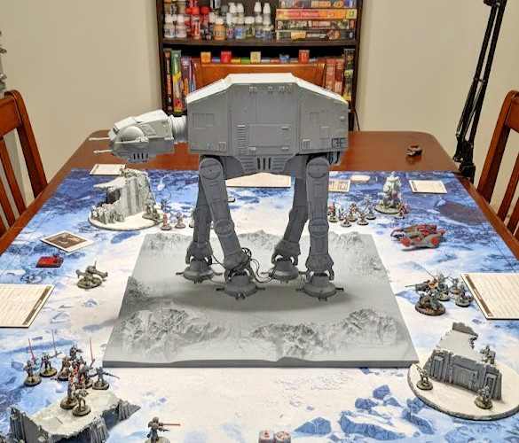 Star Wars Inspired AT-AT Walker with Hoth-Inspired Terrain Base 28&Prime; Large Scale