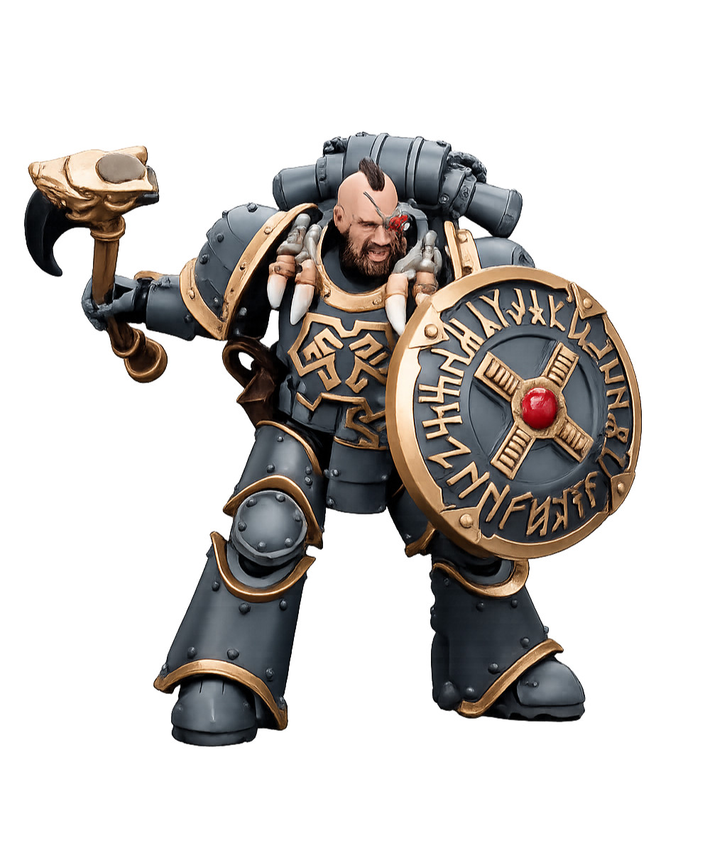 JOYTOY Warhammer 40K 1/18 12cm Space Wolves Grey Slayer Huscarl Action Figure