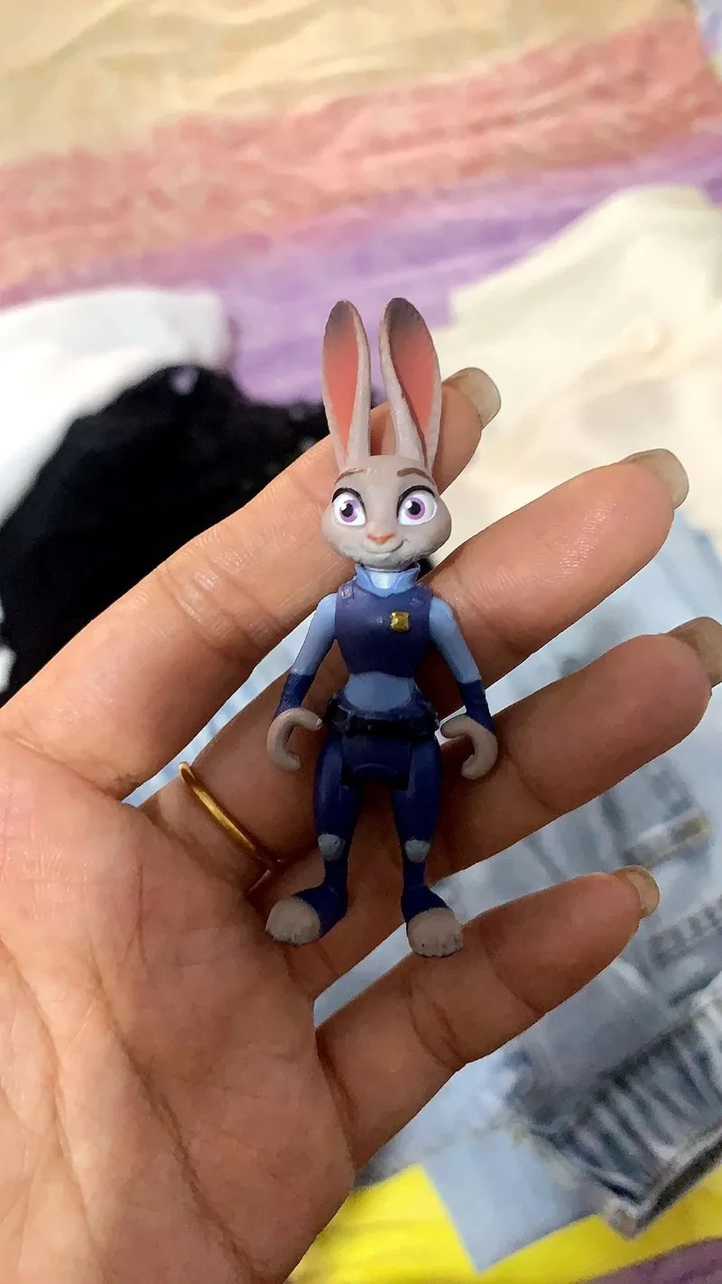 12 pcs set Zootopia Animals Action Figure 4-8 cm Kids Toys Gift Collection Cake