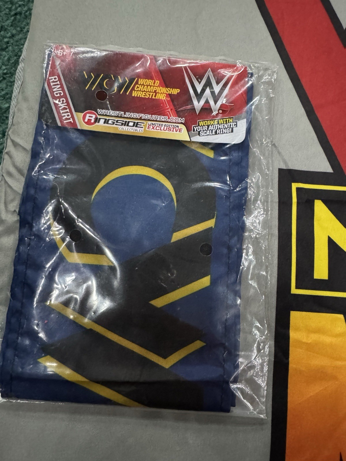 Ringside Collectibles Authentic Scale Ring Nitro Mat & WCW Ring Skirt Set WWE