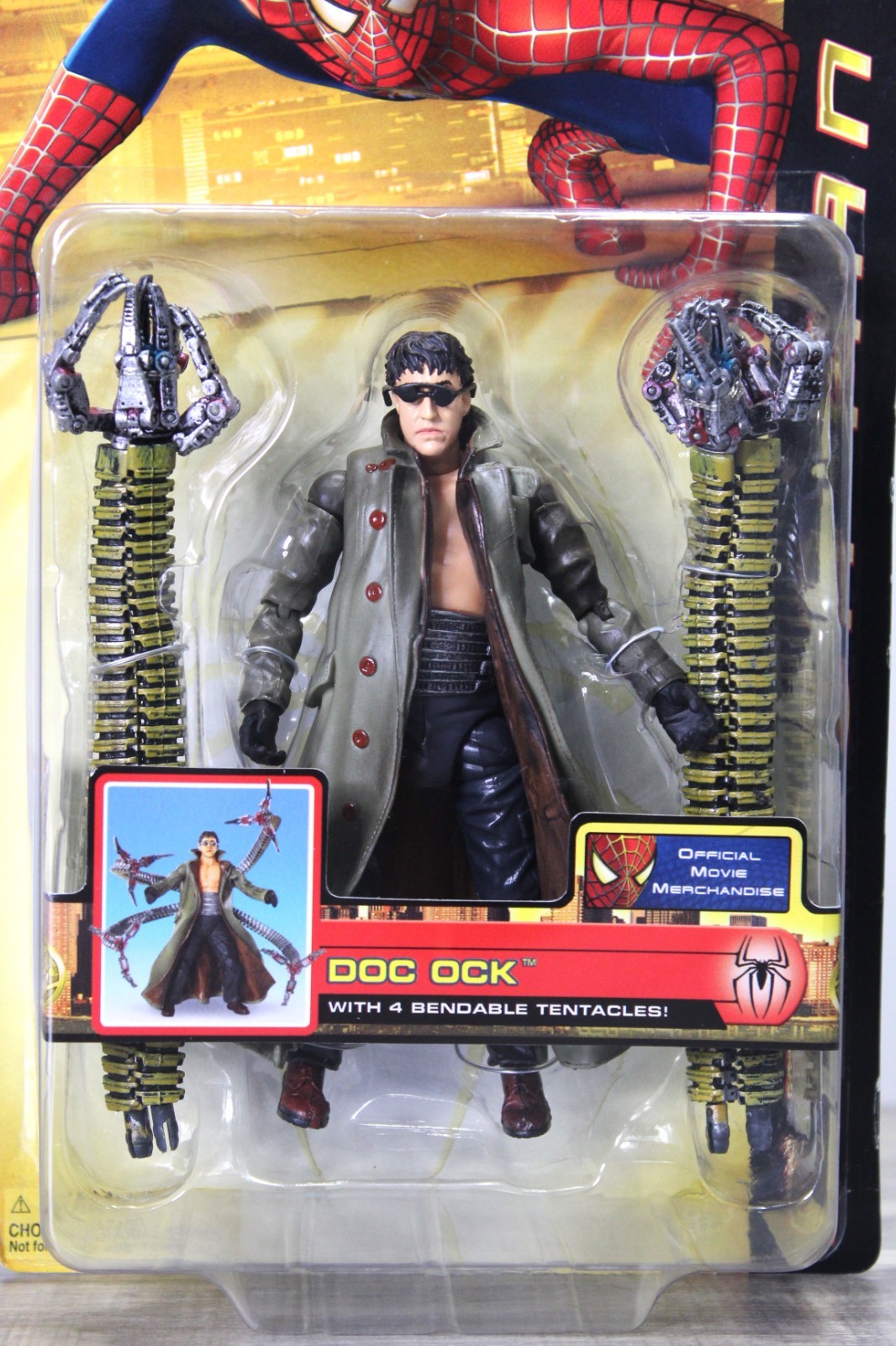 2004 SPIDER-MAN 2 : DOC OCK 4 bendable Tentacles VINTAGE ACTION FIGURE TOY BIZ