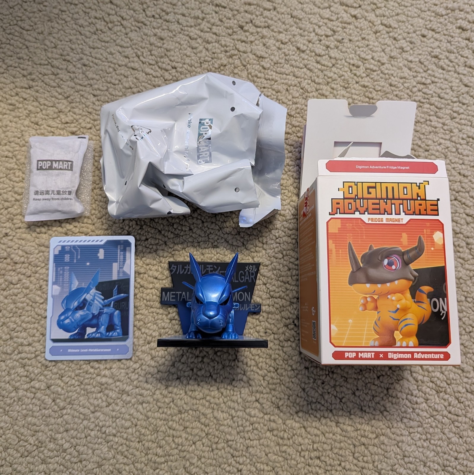 POP MART Digimon Adventure Fridge Magnet: Ultimate Level-MetalGarurumon