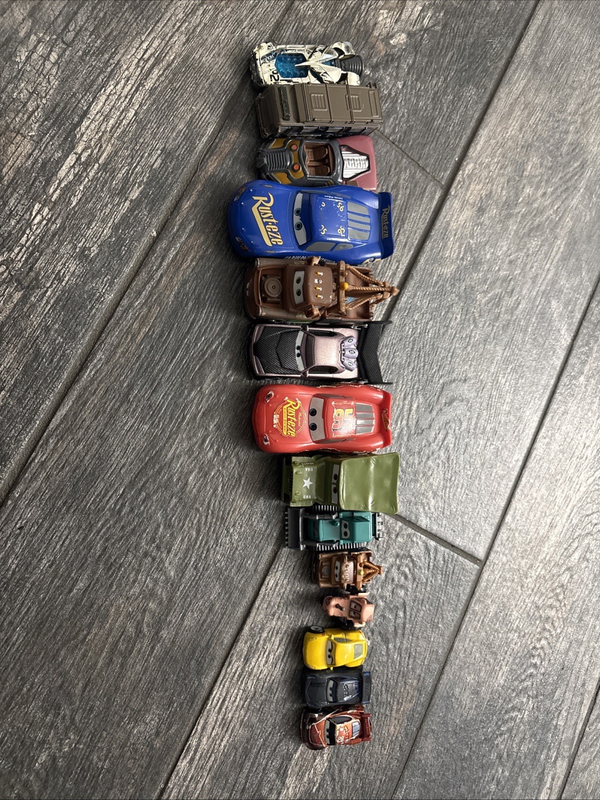 Lot of 11 Disney Mattel Pixar Cars Die Cast, 3 Plastic Cars Used