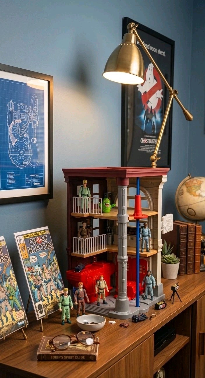 Vtg 1987 Real Ghostbusters Firehouse Custom Restoration Complete Display Kenner