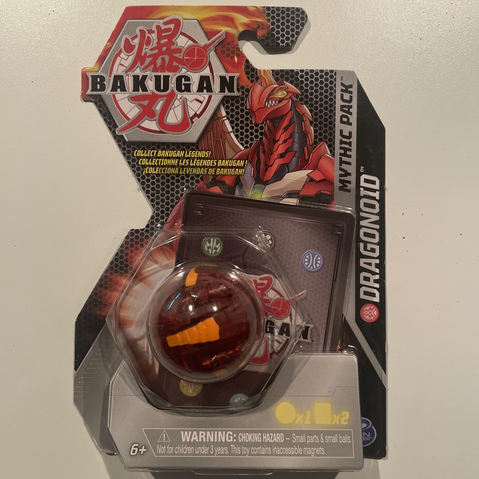 BAKUGAN Mythic Pack Translucent Red Dragonoid Bakugan Legend Rare Free Shipping