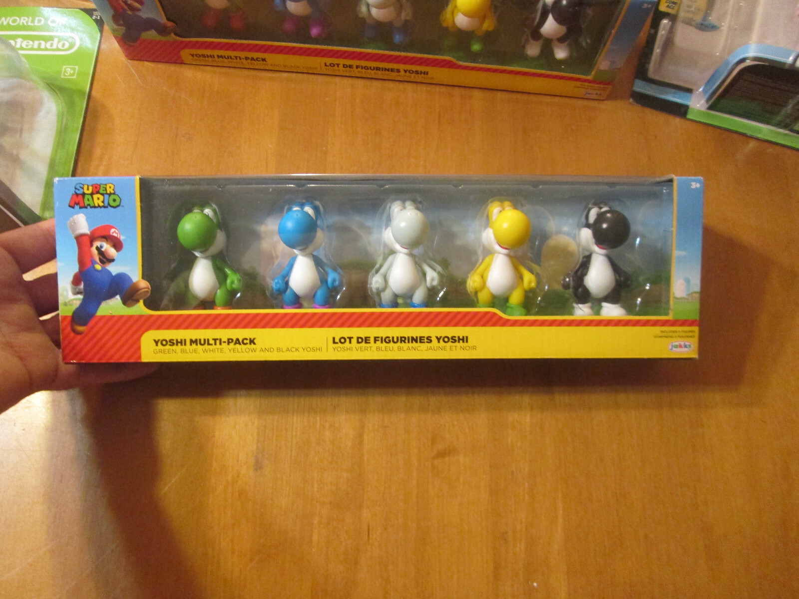 SUPER MARIO YOSHI MULTI PACK GREEN BLUE WHITE YELLOW AND BLACK 5 PACK NINTENDO