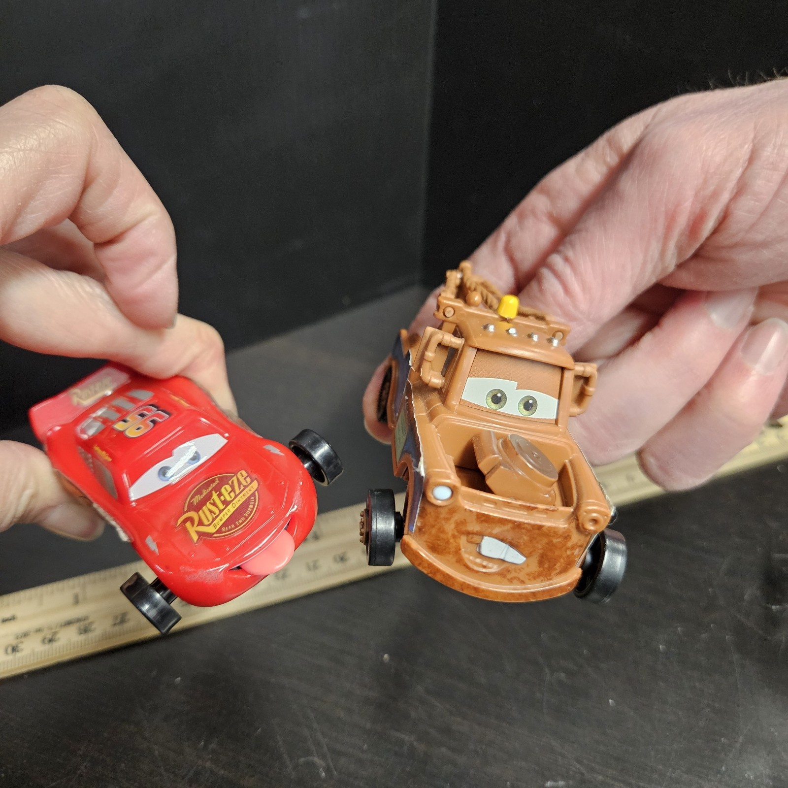 Mattel Disney Pixar Cars WHEEL ACTION DRIVERS LIGHTNING MCQUEEN & TOW MATER Lot