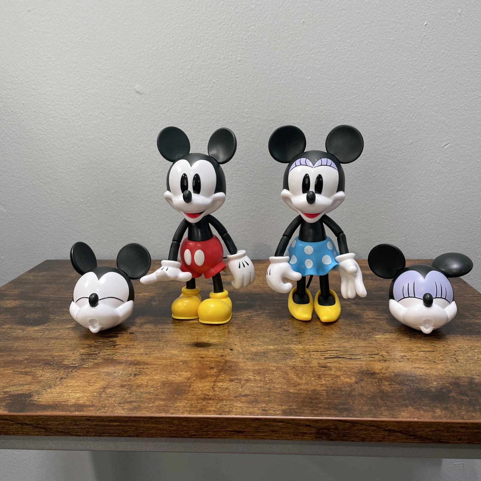 Disney 100 Collectible Action Figures Mickey and Minnie Mouse.