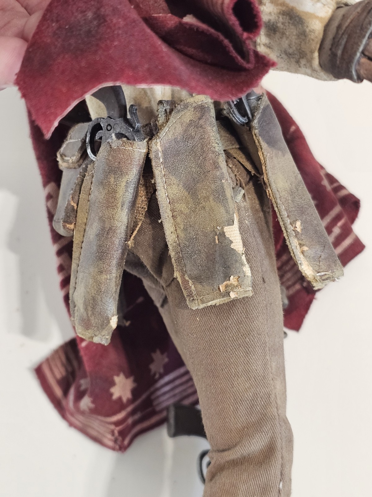 ThreeA Blind Cowboy Action Figure With Clothes Extra Hand Western Brown Red