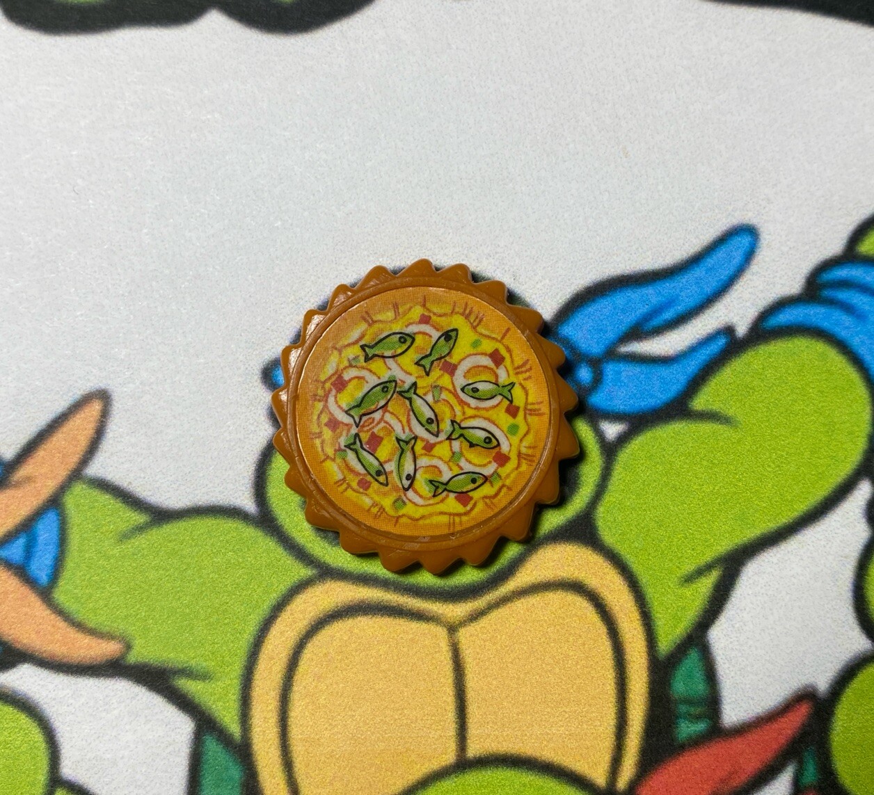 TOON MIKE Vintage 1992 TMNT Accessories Part MIKEY TOON PIZZA DISK 886T F10