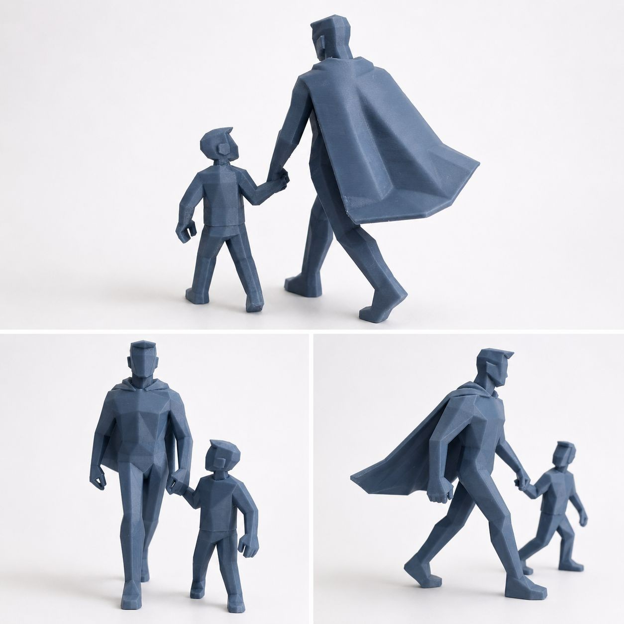 Father & Son Superhero Sculpture