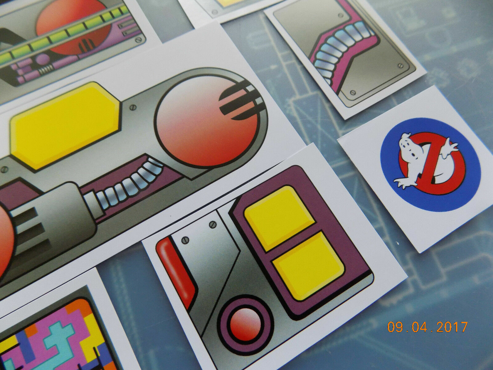 Kenner Ghostbusters Proton Pack & PKE Meter Ghost Trap Replacement Stickers