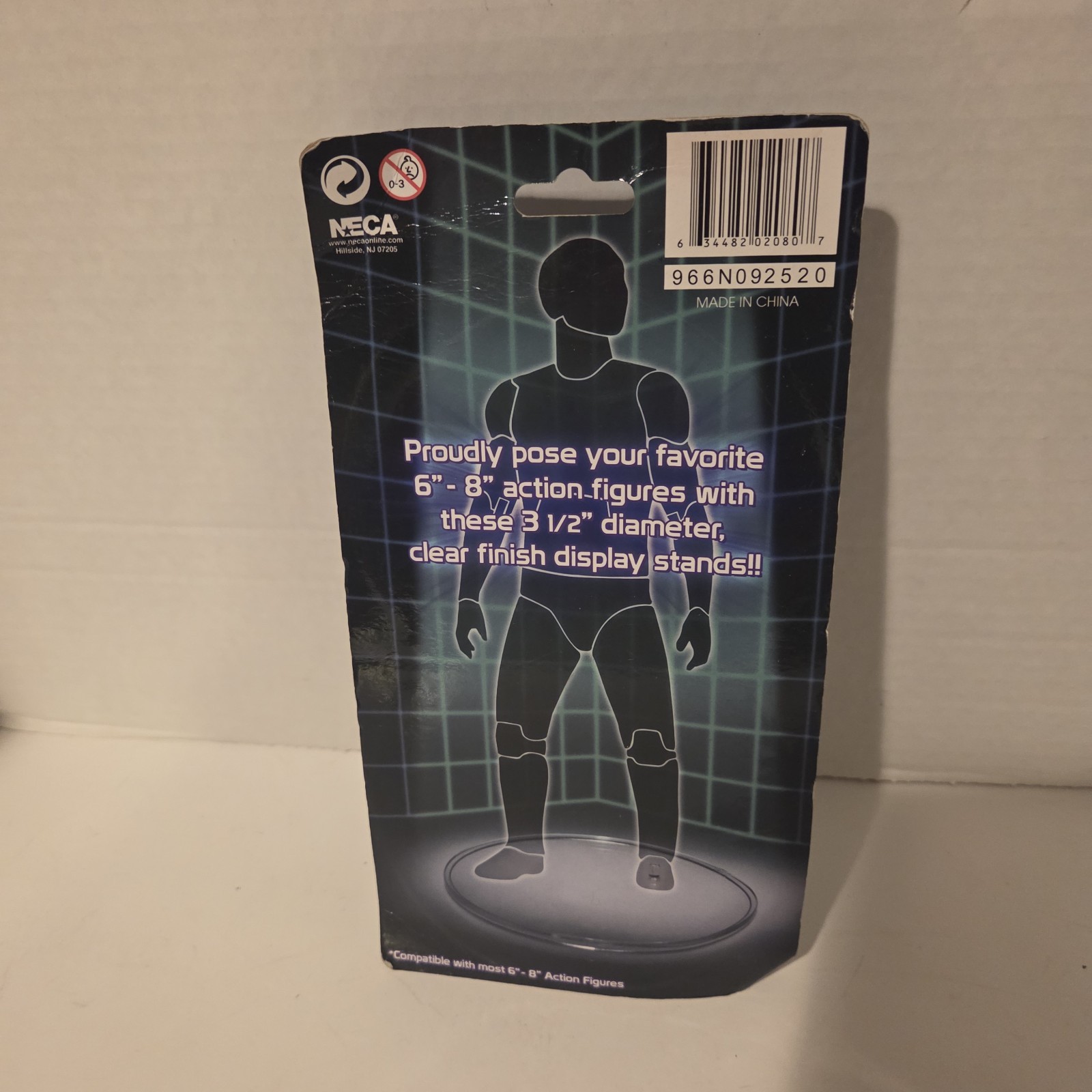 NECA 10 Count Action Figure Display Stands Base Black Fits most 6&Prime; to 8&Prime; Model