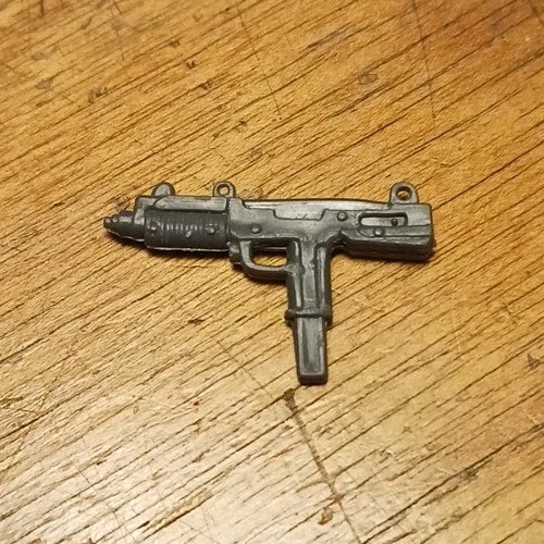 VTG GI Joe action figure toy weapon machine gun Uzi automatic miniature