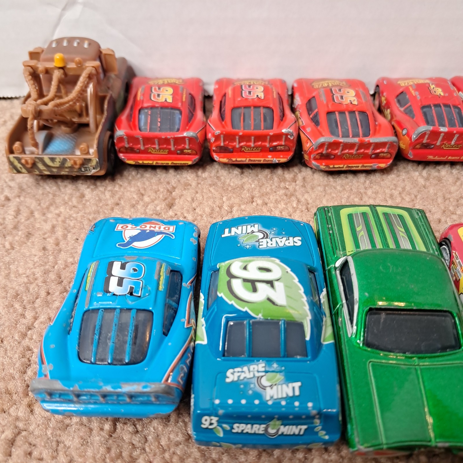 Lot Of 18 Disney&rsquo;s Pixar Cars Die-Cast Racing Toys Mattel Mini Figures