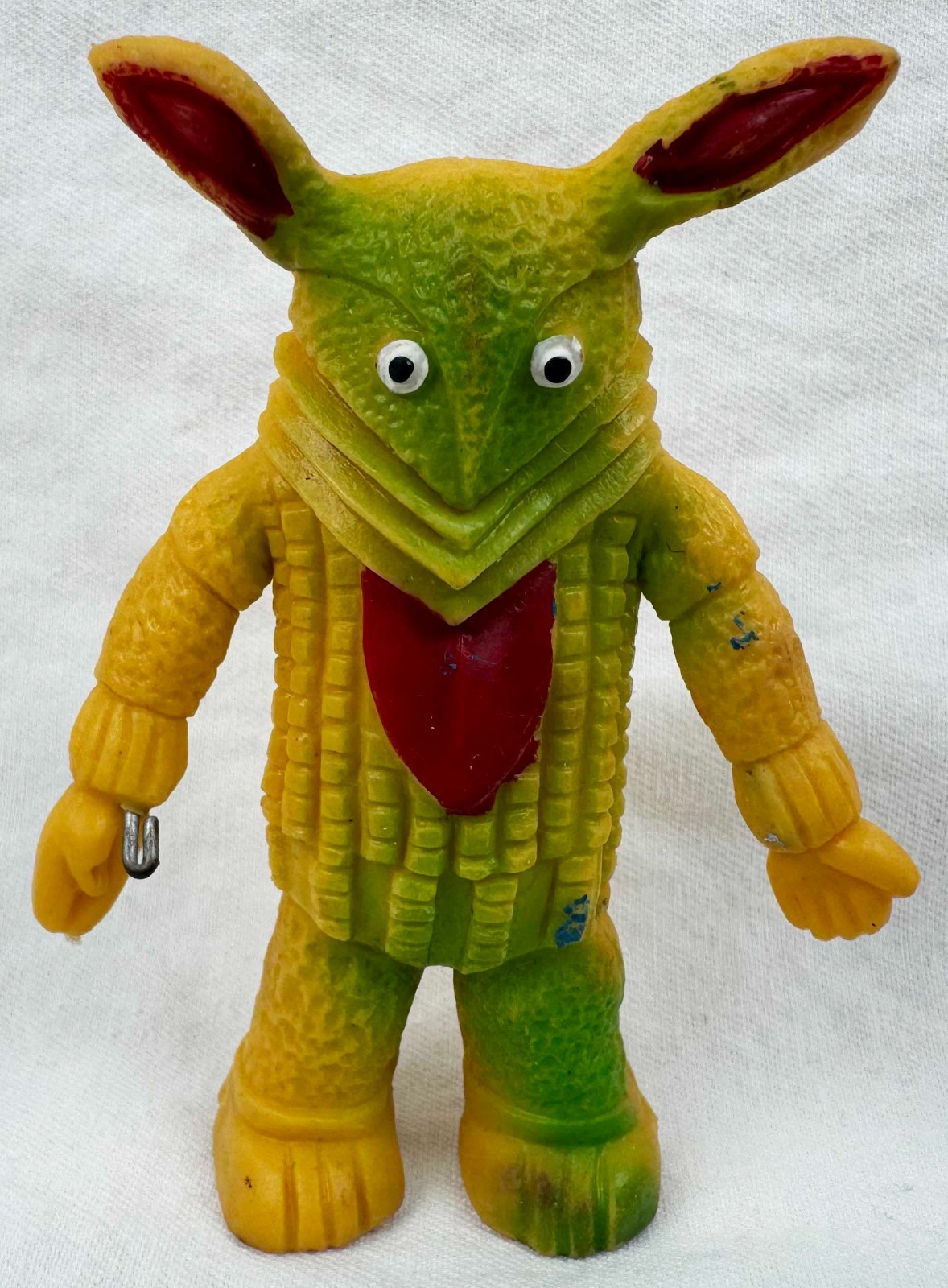 1980&rsquo;s original Sofubi Yellow Kaiju Monster – Hong Kong – space alien – rare