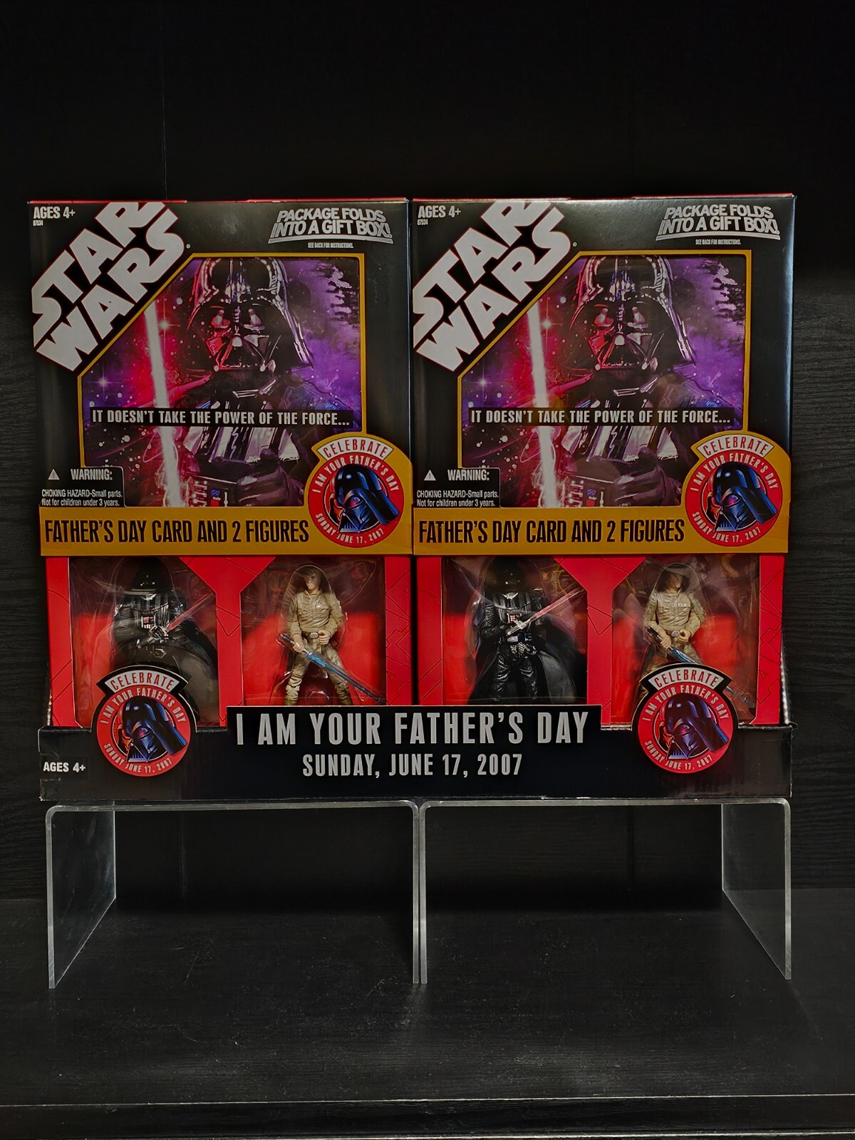 STAR WARS DARTH VADER & LUKE SKYWALKER I AM YOUR FATHERS DAY 2 PACK X6 + DISPLAY