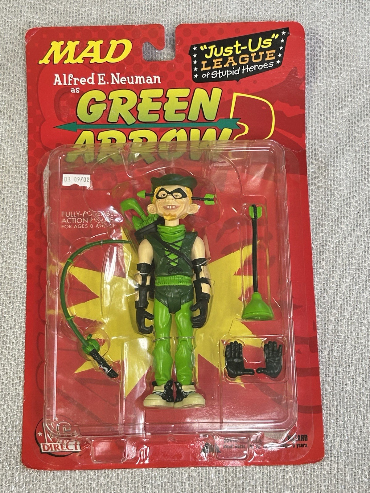DC Direct Mad Magazine Alfred E Neuman as Green Arrow 6&Prime; Figure NEW IN PACKAGE