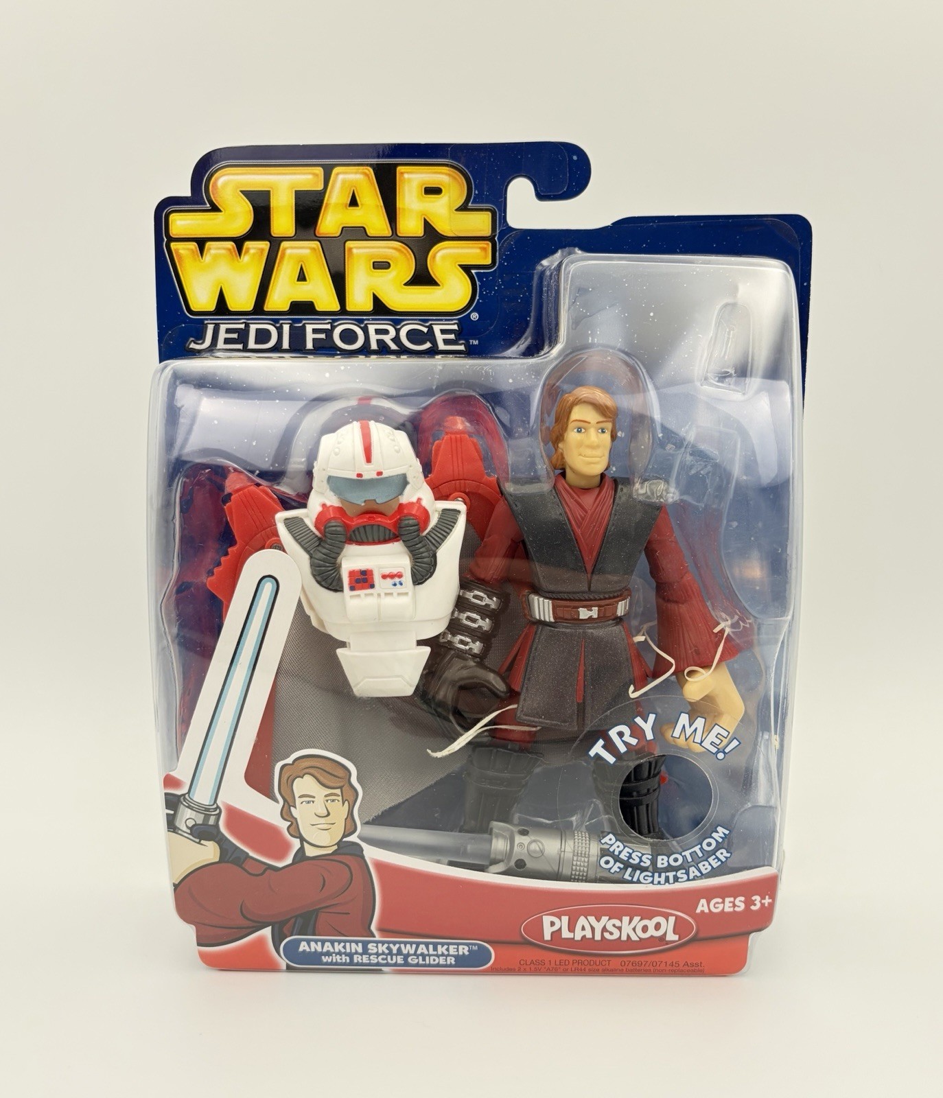 Vintage Playskool Star Wars Jedi Force Anakin Skywalker Figure Rescue Glider NIB