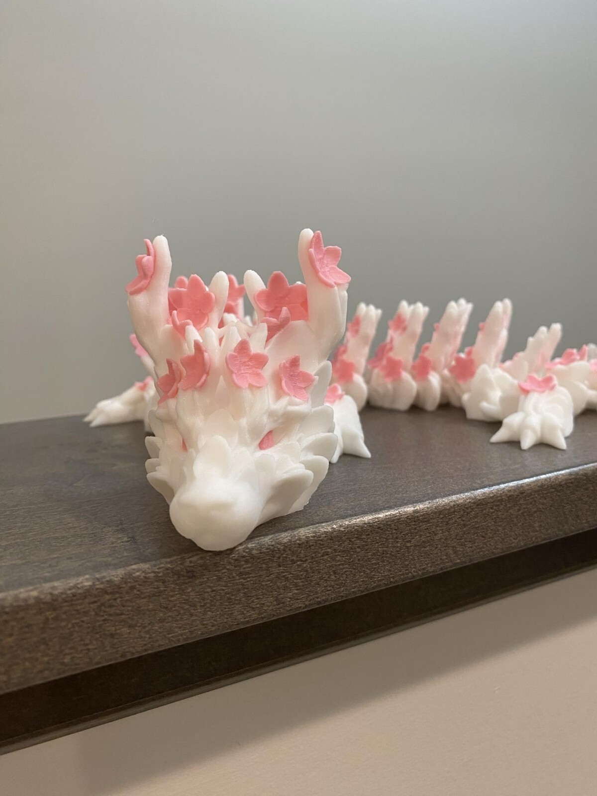 3D Printed Articulating Cherry Blossom Dragon 24&Prime; Length