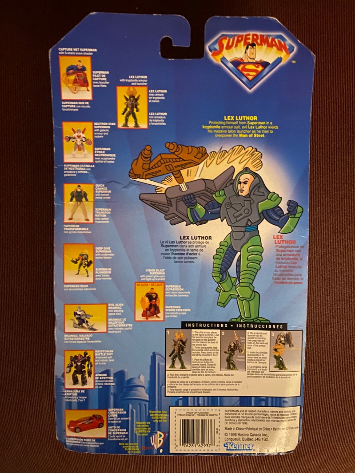 Kenner Superman Animated Show Action Figure Lot Capture Net Superman included