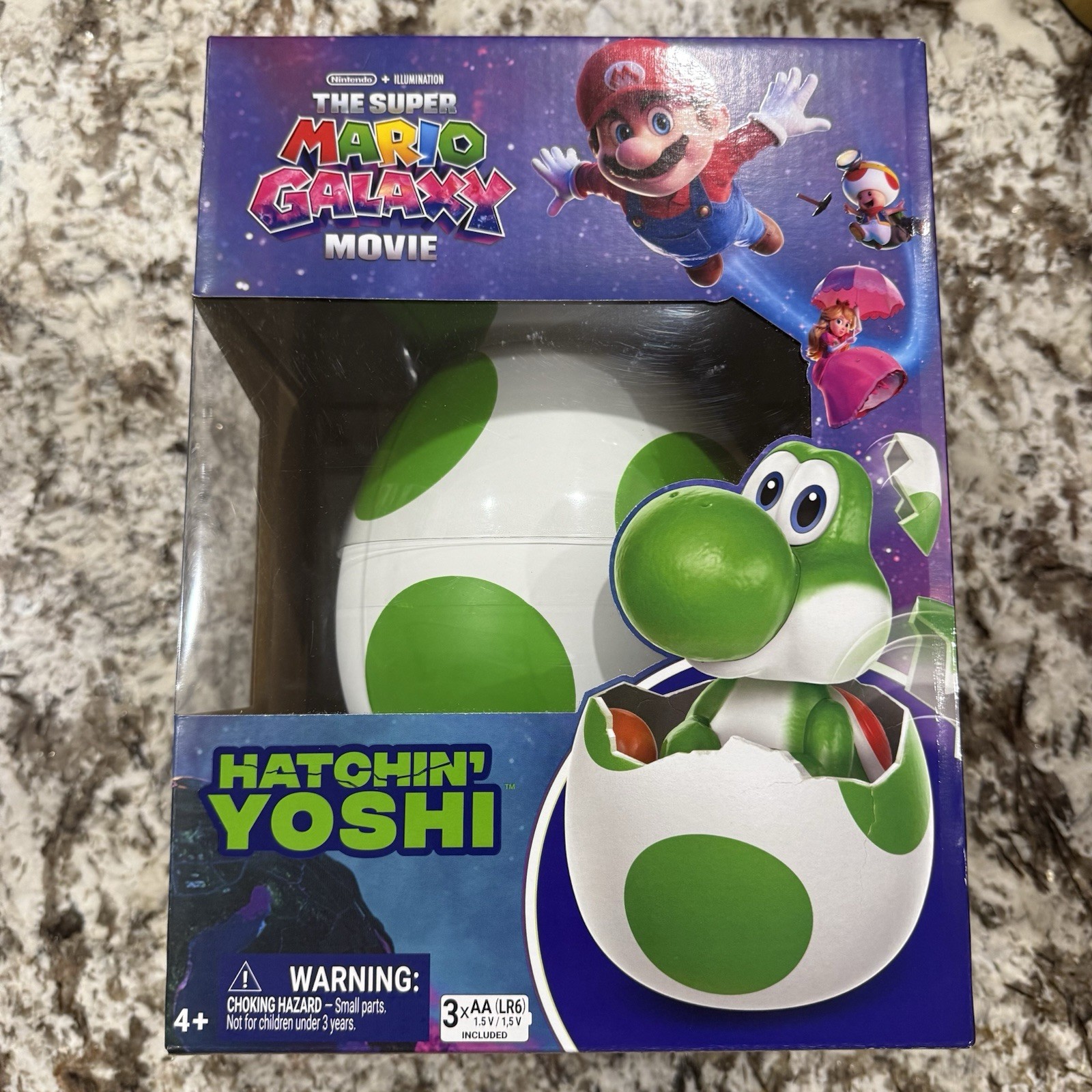 Hatchin&rsquo; Yoshi The Super Mario Galaxy Movie Interactive Egg Toy Spin Master NEW