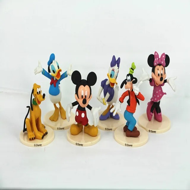 6Pcs/Set Disney GK Mickey Mouse Minnie Goofy Pluto Donald Duck Daisy Anime Chara