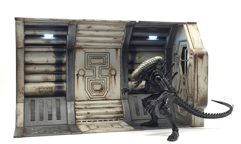 Aliens Inspired Nostromo Corridor Diorama Sci-Fi 1:12 Scale for 6 inch Figure
