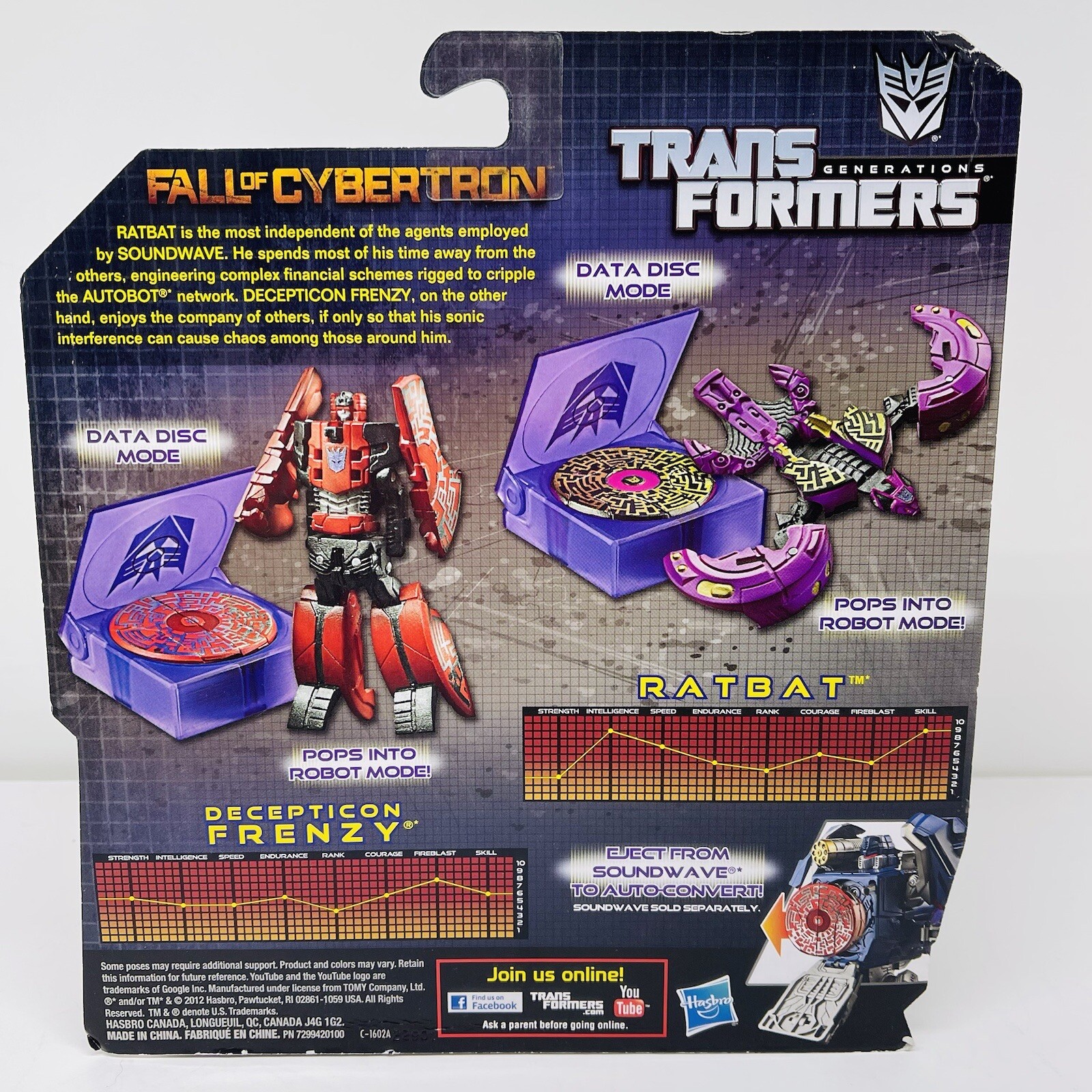 FRENZY & RATBAT Transformers Generations FALL OF CYBERTRON Figures Hasbro 2012