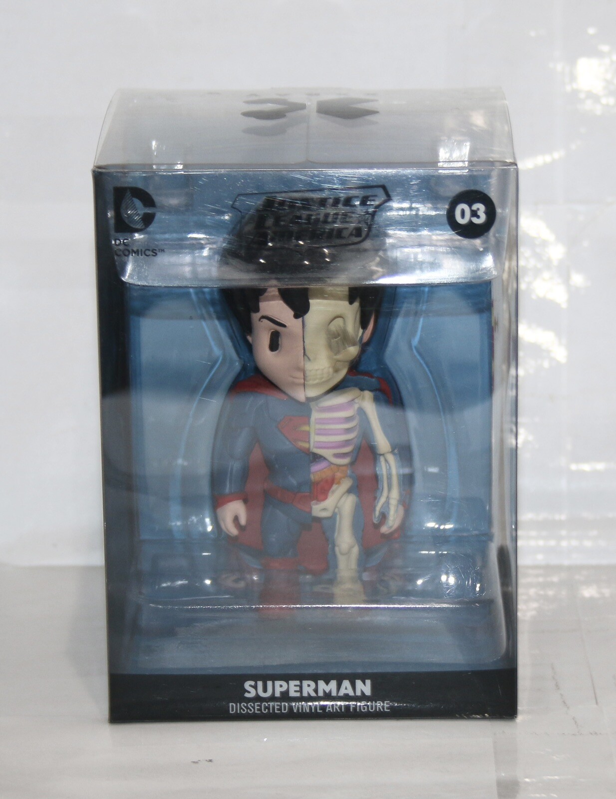 XXRAY x DC COMICS – SUPERMAN DISSECTED VINYL ART FIGURE (10cm) NEW FREE SHIP!