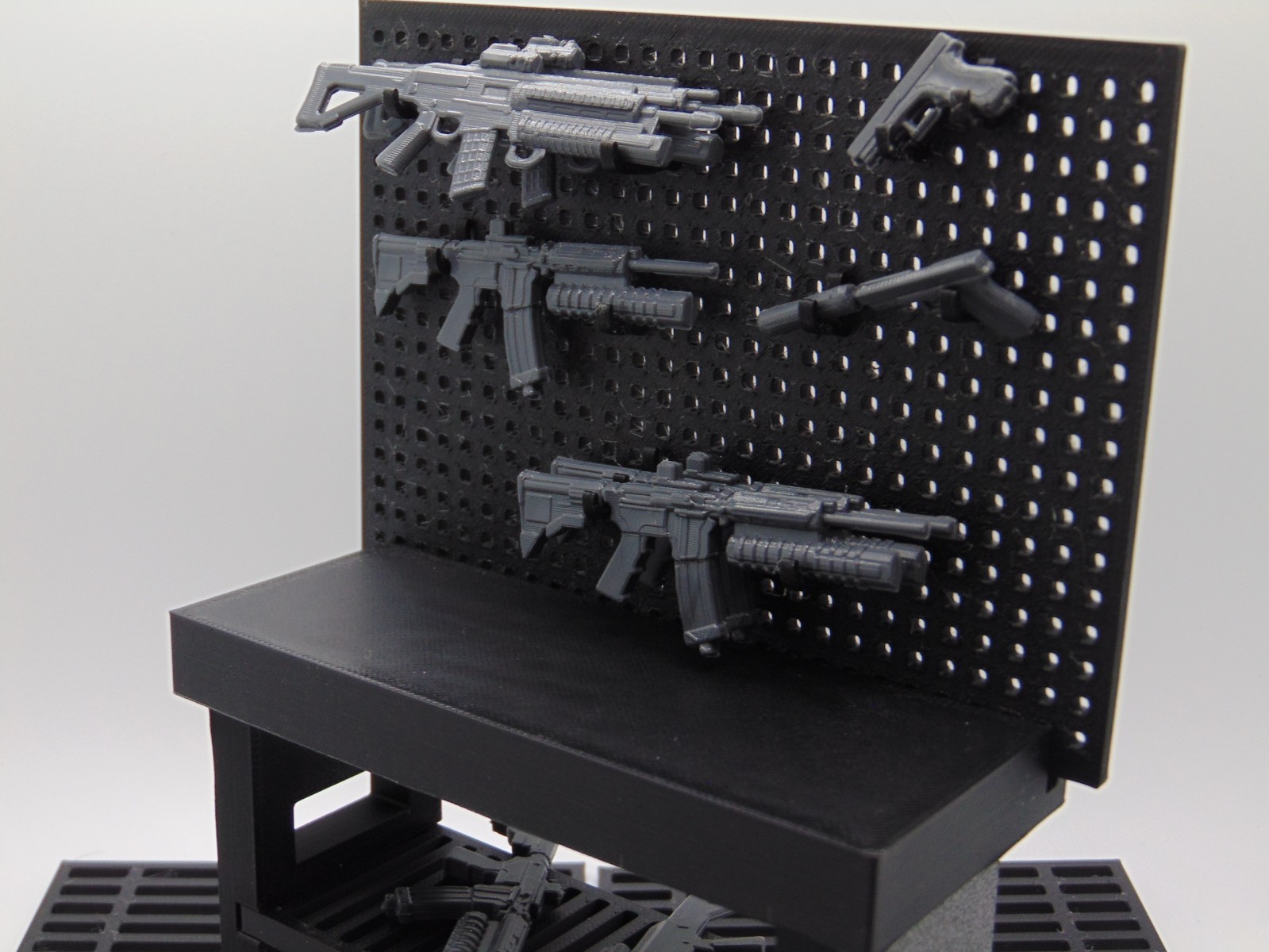 Custom 1:12 Modular 4x Sci-Fi Flooring Grille Tiles Diorama Prop 6&Prime; Figures BLK