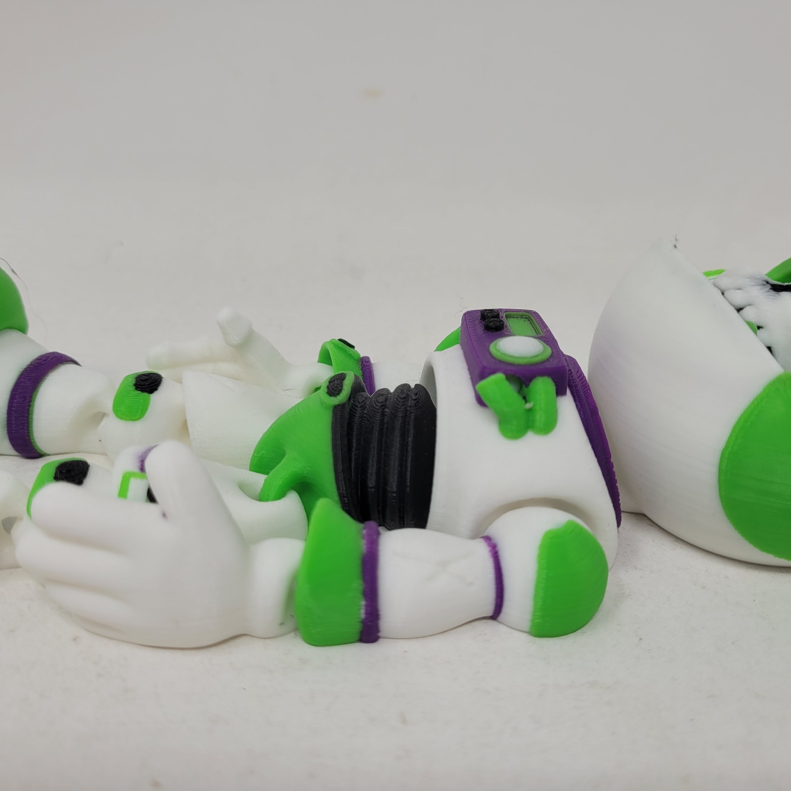 Multi Color Flexi Factory Skeleton Astronaut Figure with Cracked Helmet