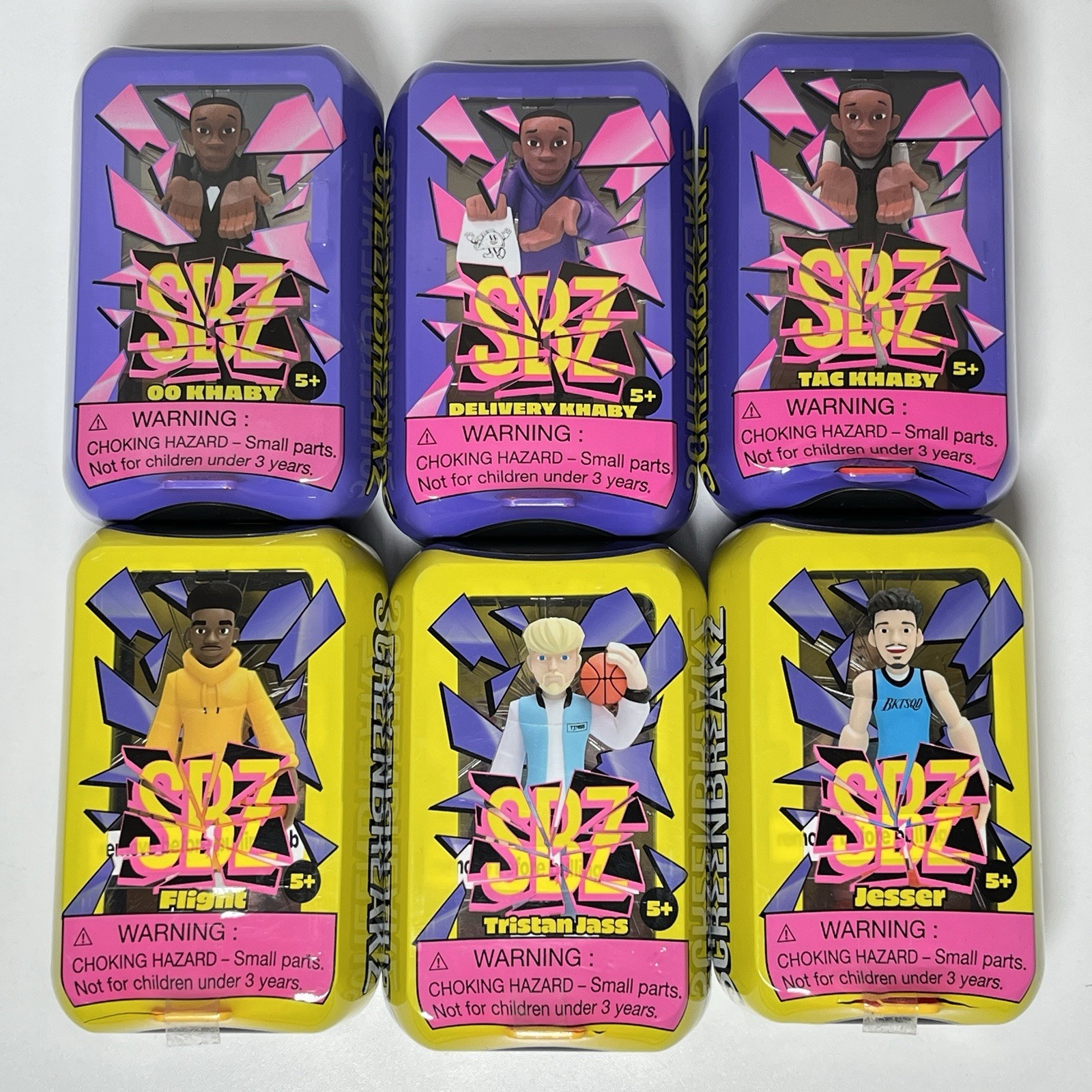 Screen Break Z set of 6 Khaby, Jesser, Flight, Tristan Jess