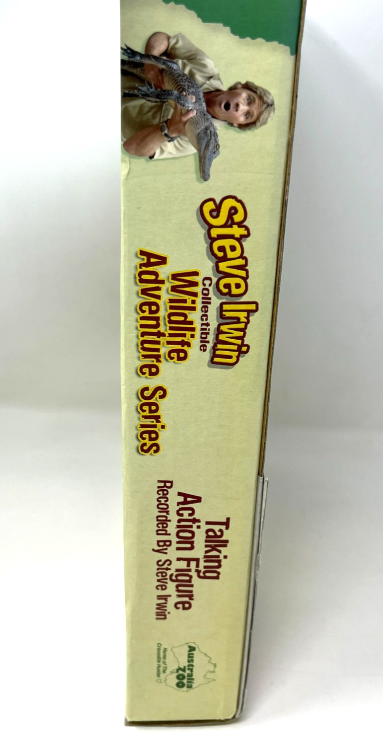 Steve Irwin Talking Action Figure 9&Prime; Wildlife Adventure Crocodile Hunter NEW BOX