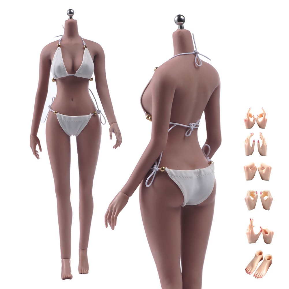 ANT T302H 1/6 Female Makeup Seamless Body Large Bust Copper Suntan Action Figure