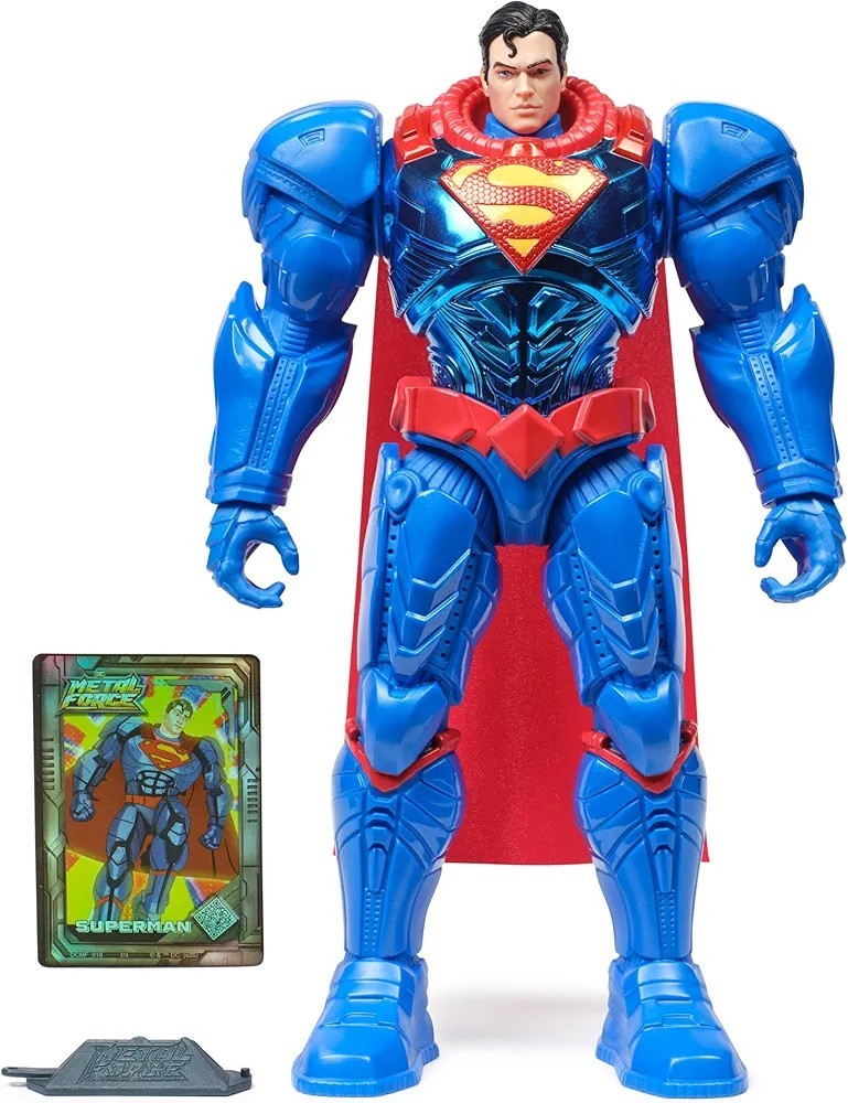 DC Comics, Metal Force Superman Action Figure, 12-Inch Super Hero Collectible