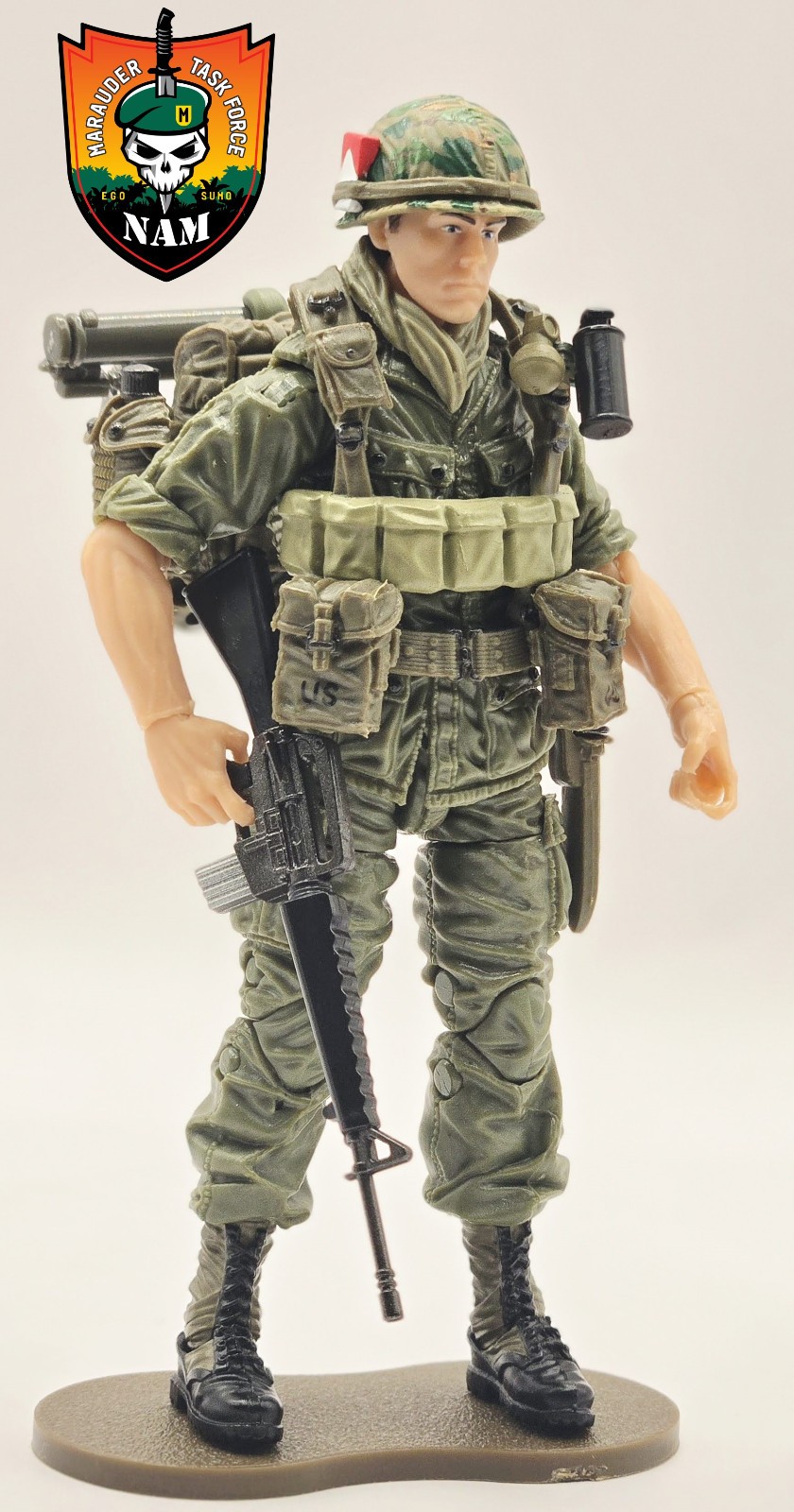 VIETNAM US ARMY Rifleman w/ Gear – Marauder GR 1:18 Scale 4&Prime; GI Joe Type Figure