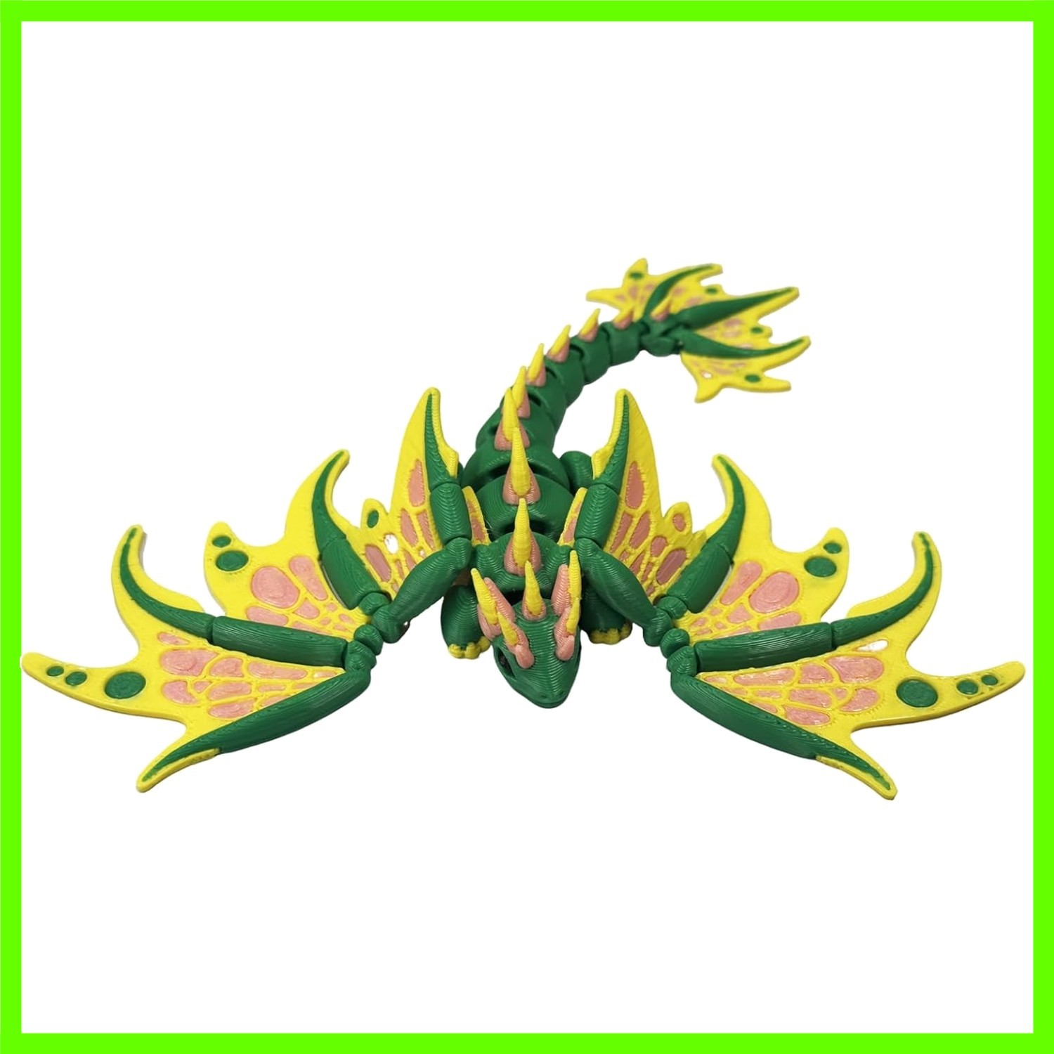 3D Printed Dragon with Wings – Articulated 7 Inch Flying 3D Printed Dragon To…