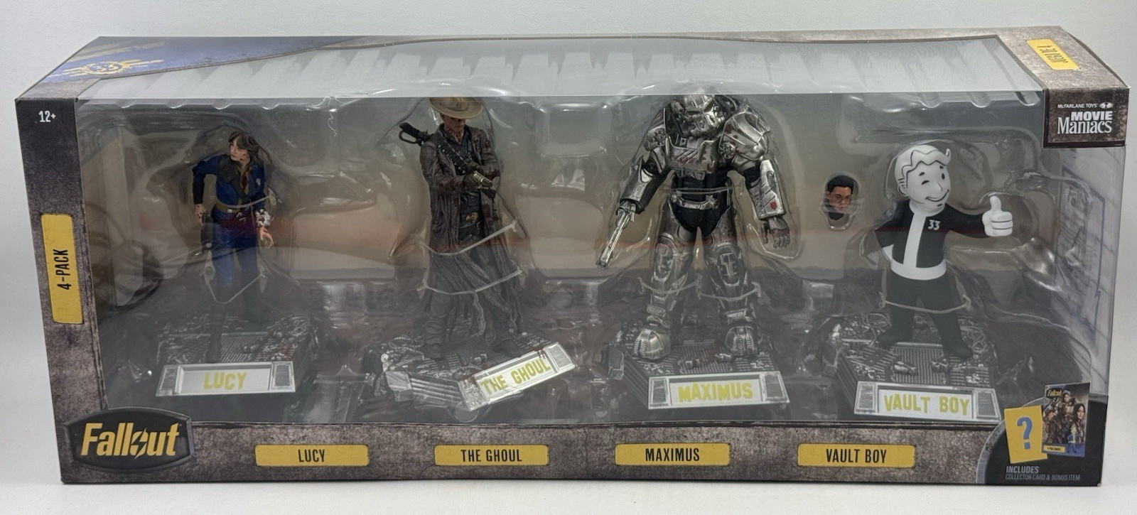 Movie Maniacs Fallout 4-Pack 6&Prime; Action Figures New In Damaged Box!