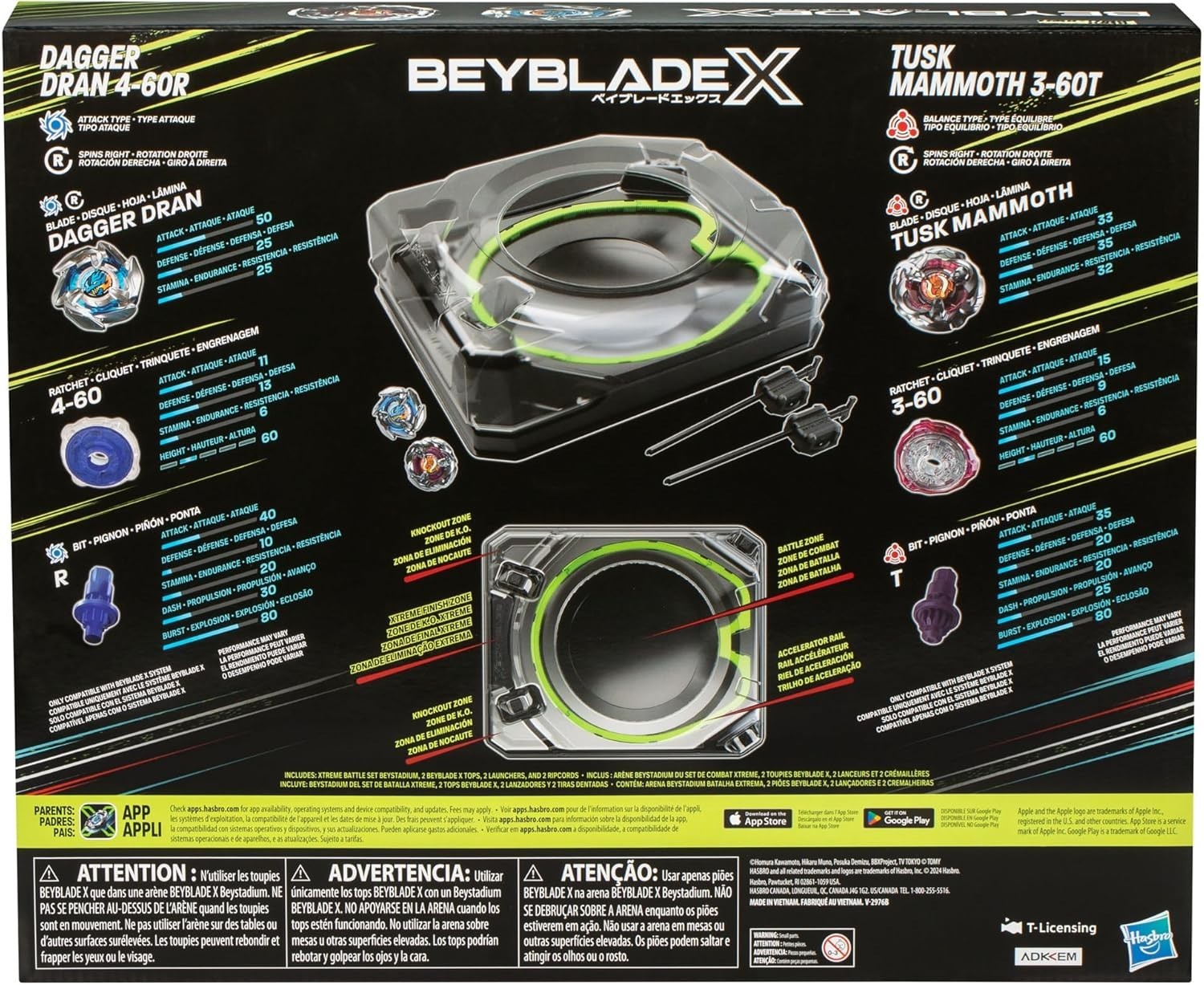 Beystadium Arena Set for Competitive Play with 2 Beyblade Tops and Launchers