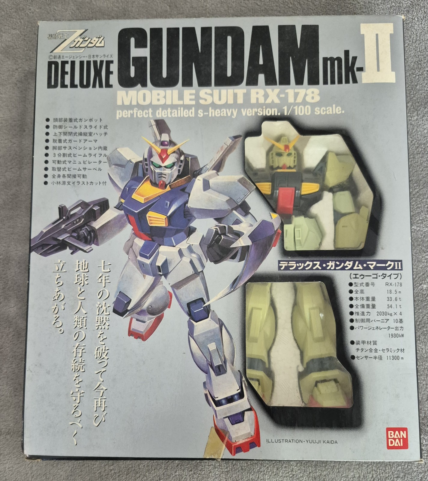 GUNDAM mk-II DELUXE MOBILE SUIT RX-178 Vintage 1986 BANDAI Rare Complete In Box