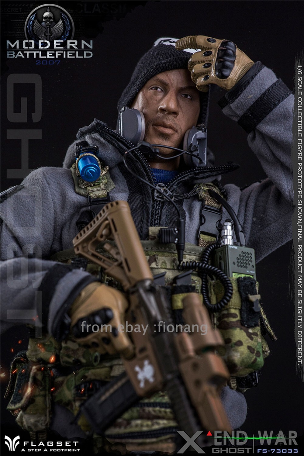 FLAGSET 1/6 Handheld Soldier Model Apocalypse War Series 73033 Death Squad Ghost