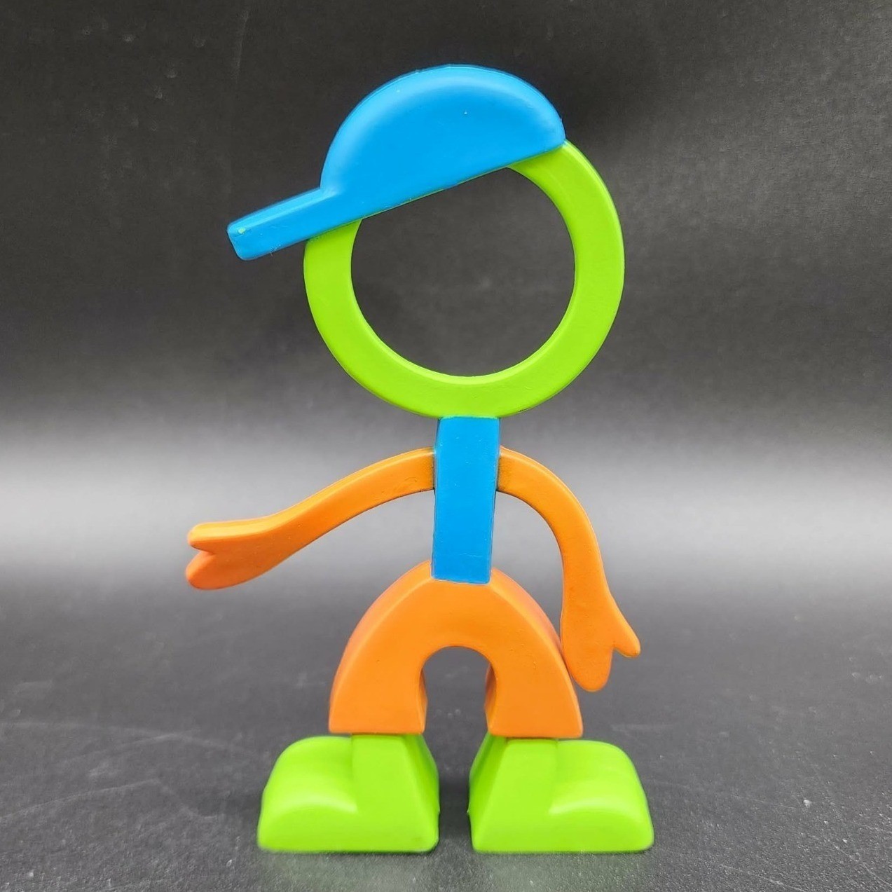 CBS Designs Multi Color Stick Man Photo Frame 1999 Vintage Figure Retro Kidcore